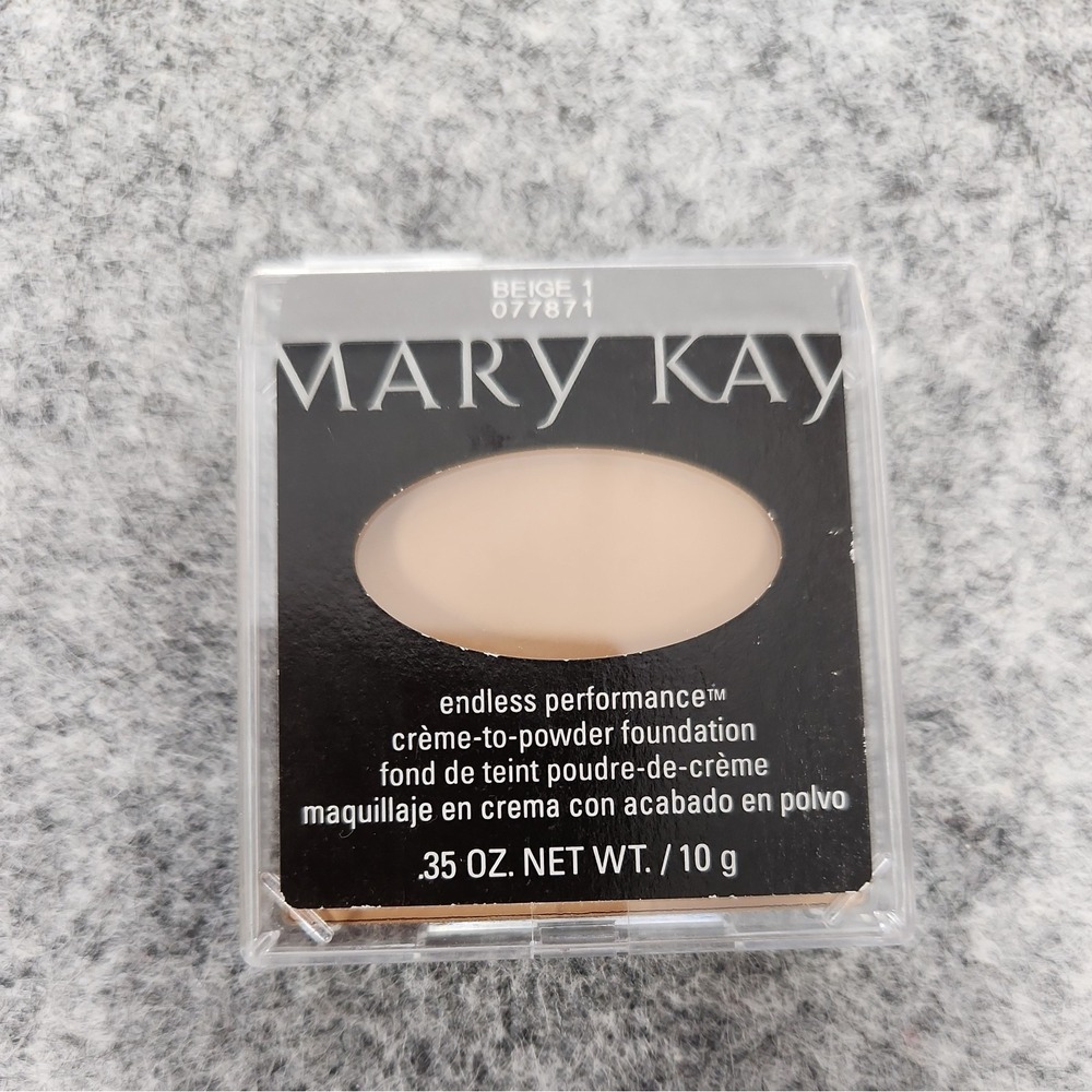 Mary Kay Creme to Powder Foundation Beige 1 endless new old stock opened smudged
